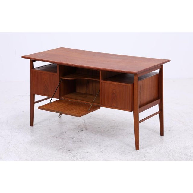 Vintage Teak Desk by Gunner Nielsen for Tibergaard, 1960s For Sale - Image 8 of 18