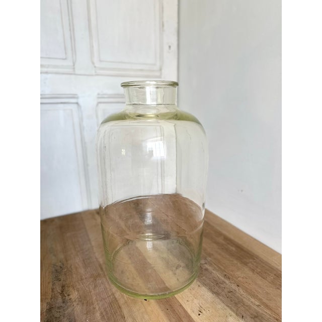 French Laboratory Glass Storage Jar with Fitted Glass Stopper, 1920s For Sale - Image 12 of 16