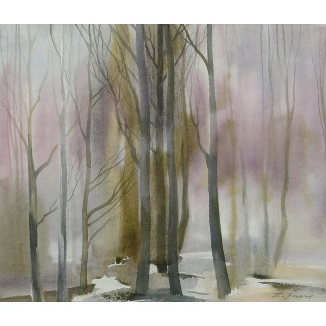 Zigmunds Snore, In Early Spring, 2000, Watercolor on Paper For Sale - Image 6 of 6