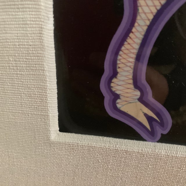Mexican Signed Original Pedro Friedeberg 1986 Unicorn Acrylic Painting With Museum Provenance For Sale - Image 3 of 12