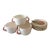 Set of 4 Vintage Coastal Shafford "Sea Fare" Shrimp Tail Bowls, Small Plates and Forks For Sale