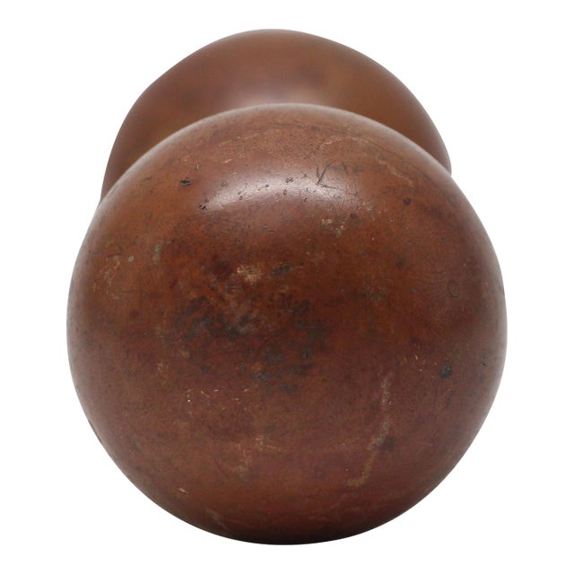 Pair of Ball Shaped Cast Bronze Door Knobs For Sale