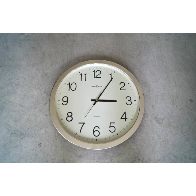 1970’s Mid-Century Modern Howard Miller Wall Clock For Sale - Image 10 of 10
