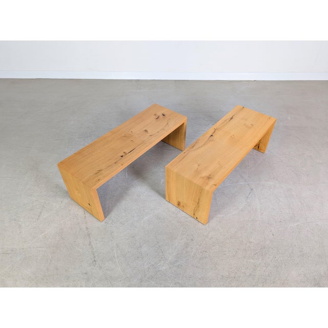 Wood Side Tables in Beam Oak from Koinor, Set of 2 For Sale - Image 7 of 10