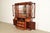 Baker Furniture Style Regency Flame Mahogany Lighted Breakfront Bookcase Cabinet With Drop Front Secretary Desk, Circa 1940s For Sale In South Bend - Image 6 of 16
