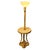 This restored Mid-century rattan & mahogany hourglass-shaped side table floor lamp, is perfect for holding your old...