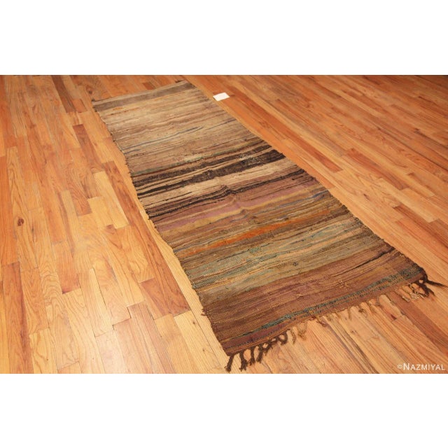 Charming Artistic Earth Tones Vintage Moroccan Kilim Rug, Country of origin: Morocco, Circa date: Vintage