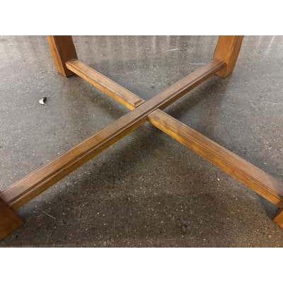 Expandable Wood Dining Table, Light Walnut Stain, Modern Design, 1990 For Sale - Image 13 of 17