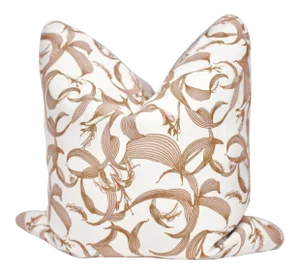 Isobel "Lillium" 25" Square Belgian Linen Pillow