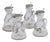 Antique 20th Century English Silver & Cut Glass Whisky Decanters, 1924, Set of 4 For Sale