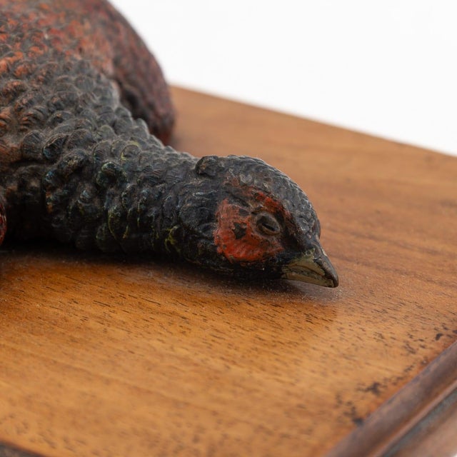 Antique 20th Century Cold Painted Bronze Wall Hanging Document Holder For Sale - Image 5 of 10