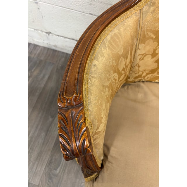 Wood Antique French Louis XV Style Bergere Armchair For Sale - Image 7 of 10