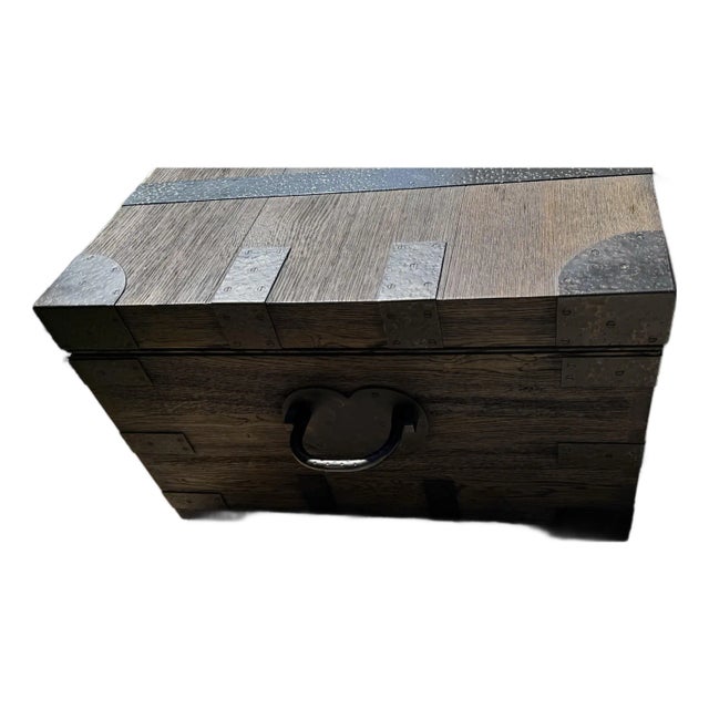 Restoration Hardware "Heirloom Silver-Chest" Coffee Table Trunk For Sale