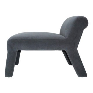 Gary Jon Gray Mohair Elbow Chair For Sale
