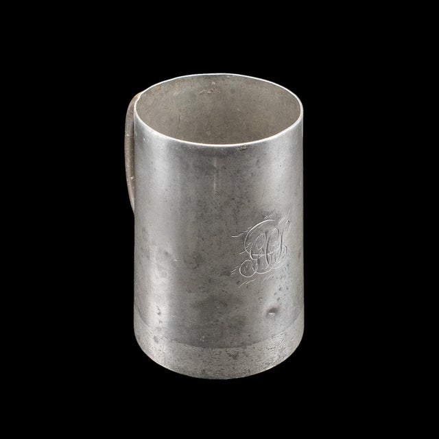 Antique Tavern Pint Tankard, English, Pewter Drinking Jug, Glass Base, Victorian For Sale - Image 6 of 12