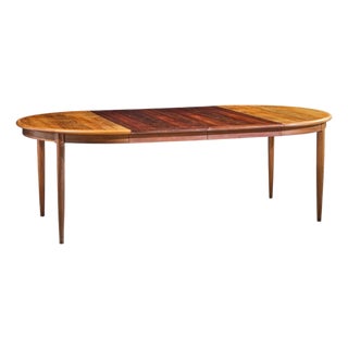 Jl Moller Mid Century Danish Rosewood Expanding Dining Table With 2 Leaves For Sale