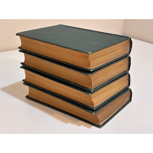 1900 - 1909 Vintage Rudyard Kipling - 4 Book Set – Green Gilt – Decorative For Sale - Image 5 of 10
