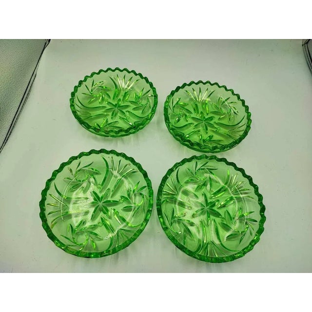 Art Deco Green Bowls from Niemen Steelworks, 1930s, Set of 4 For Sale - Image 9 of 9