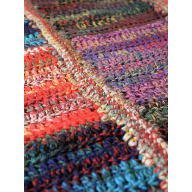 Vintage Patchwork Knit Throw Blanket For Sale - Image 9 of 12