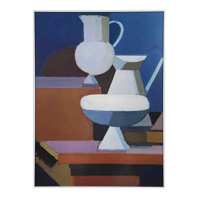 Vilhelm Lunstrøm (Danish, 1893-1950) - “Opstilling” Cubist Still Life Archival Print on Paper, Framed For Sale