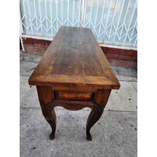 1980's Carved wood Console Table With Drawers and Nice Carved wood details is perfect for any space of your home