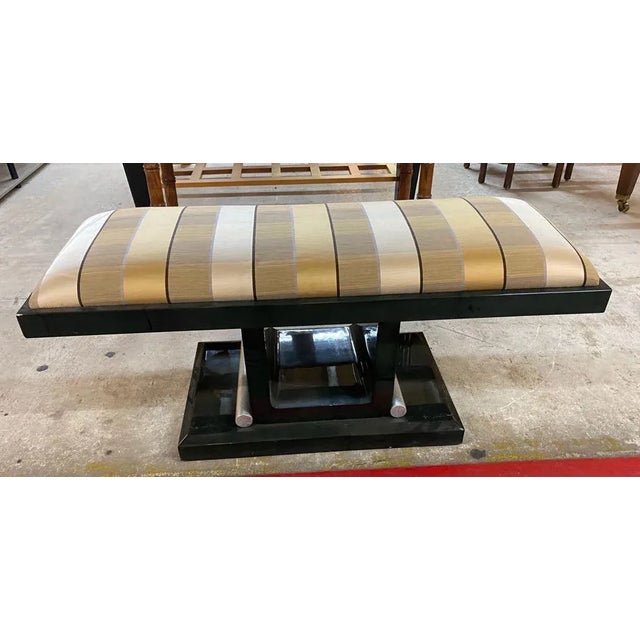 Mid-Century Modern Lacquer Bench in the Style of Karl Springer For Sale - Image 13 of 13