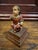Figurative 18th Century Polychromed Wooden Santos Sculpture- Christ Child Holding a Sparrow- On Stand For Sale - Image 3 of 10