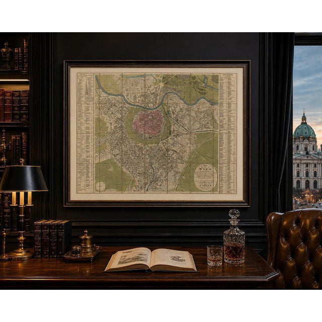 Antique Map of Vienna, 1839 For Sale - Image 3 of 12