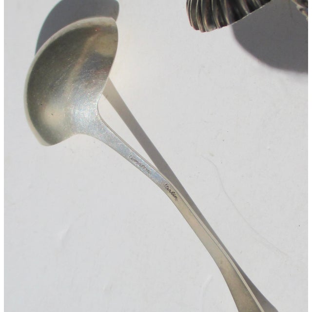 Late 19th Century Sterling Silver Serving Laddles -A Pair of 2 For Sale - Image 5 of 5