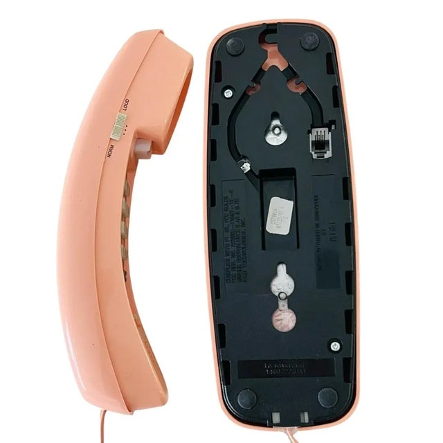 Plastic Vintage 1980s Touchtone Phone Telephone Desk or Mural Pink For Sale - Image 7 of 11