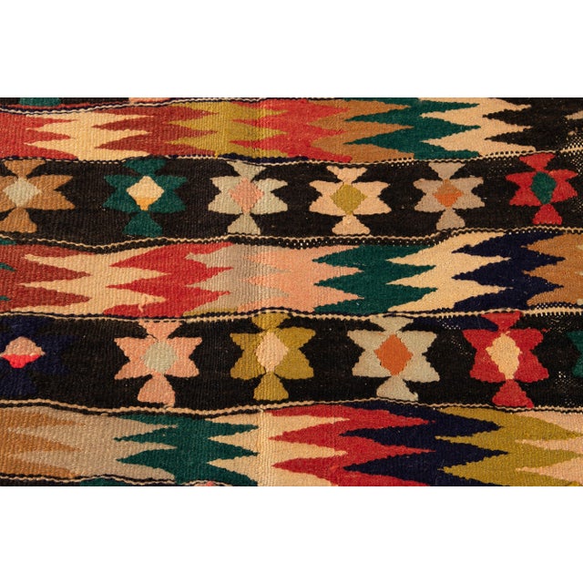 Tan Mid-20th Century Vintage Kilim Runner Rug 3' 10" X 8' For Sale - Image 8 of 13