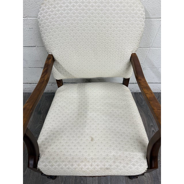 Vintage Spanish Revival Walnut Armchair For Sale - Image 14 of 16