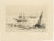 A brig at anchor – thames, haden, 1870, british etching revival a beautifully atmospheric etching and drypoint titled a...
