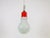 1970s Mid-Century Modern Italian Bulb Shape and Red Metal Pendant Lamp, Italy For Sale - Image 6 of 12