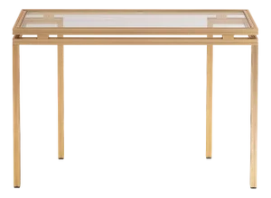 French Gilded Metal Console Table by Pierre Vandel, 1970s