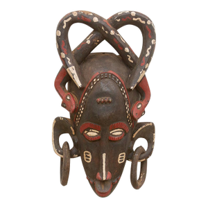 Vintage African Serpent Forest Mask
