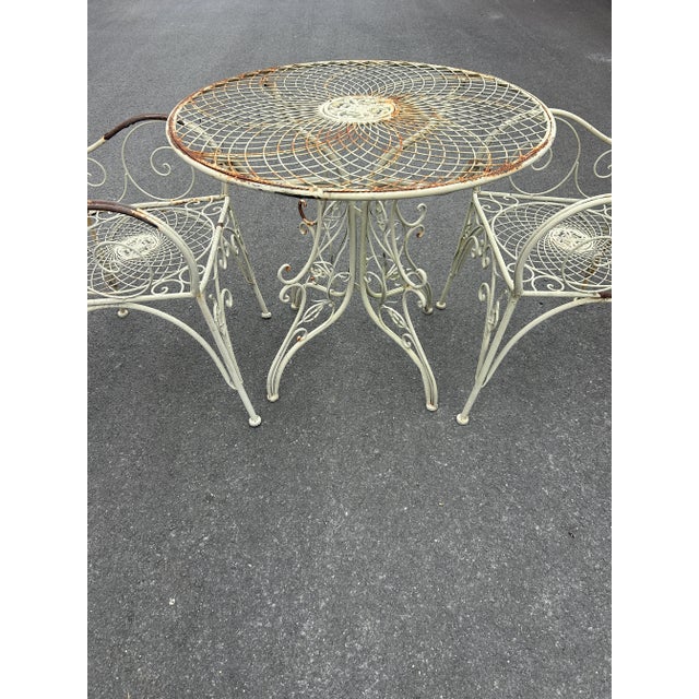 Perfect addition to your outdoor space! The table measures 34x30 and the chairs measure 17.5x21x38.5 Very durable Delivery...