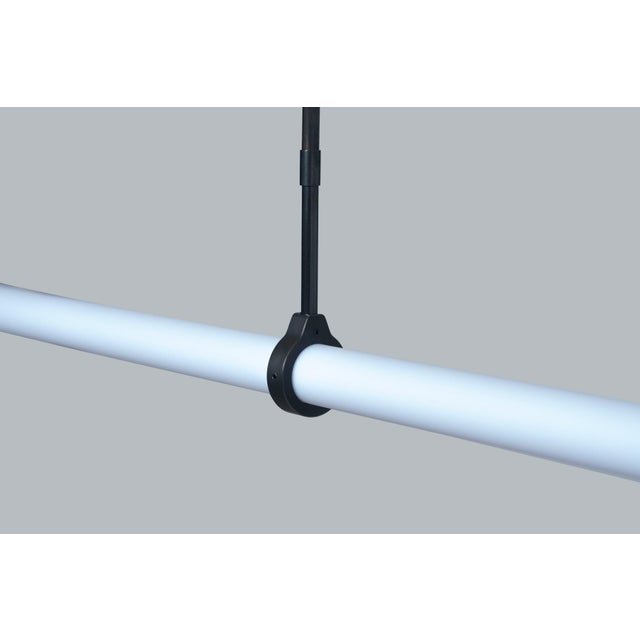 Contemporary Linear Light LO015 Pendant Light in Dark Bronze by Naama Hofman For Sale - Image 3 of 9