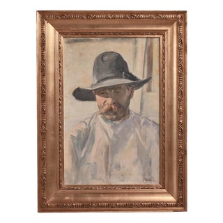 Michael Ancher, Portrait of a Man with Beard, 1890s, 1890s, Oil Painting on Canvas, Framed For Sale