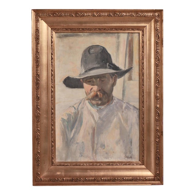 Michael Ancher, Portrait of a Man with Beard, 1890s, 1890s, Oil Painting on Canvas, Framed For Sale