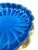 Ceramic Vintage Italian Blue Crackle Glaze & Gilt Scalloped Ceramic Bowl For Sale - Image 7 of 11