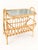 Wood Vintage Scandinavian Rattan Side Table with Magazine Rack and Glass Top, 1960s For Sale - Image 7 of 10
