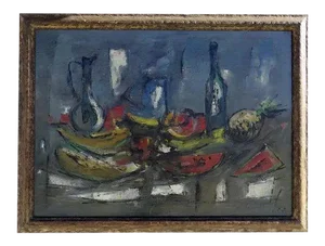 20th Century Still Life Oil Painting on Canvas by Jaime Oates Coris, Framed