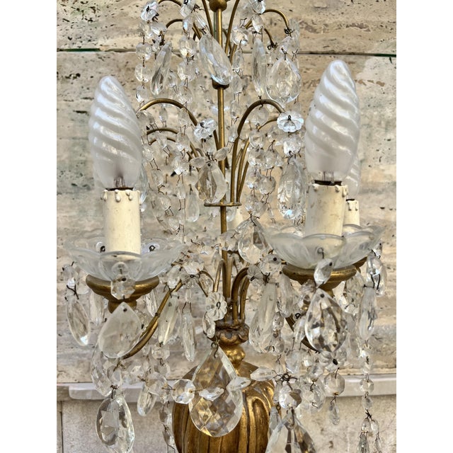 Gilded Wooden Pinwheel Lamp, 1890s For Sale - Image 3 of 8