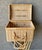 Circa 1970 Coastal Chic Nicely-Sized Decorative Rattan Sewing Basket With Folding Latch Handles For Sale - Image 9 of 15