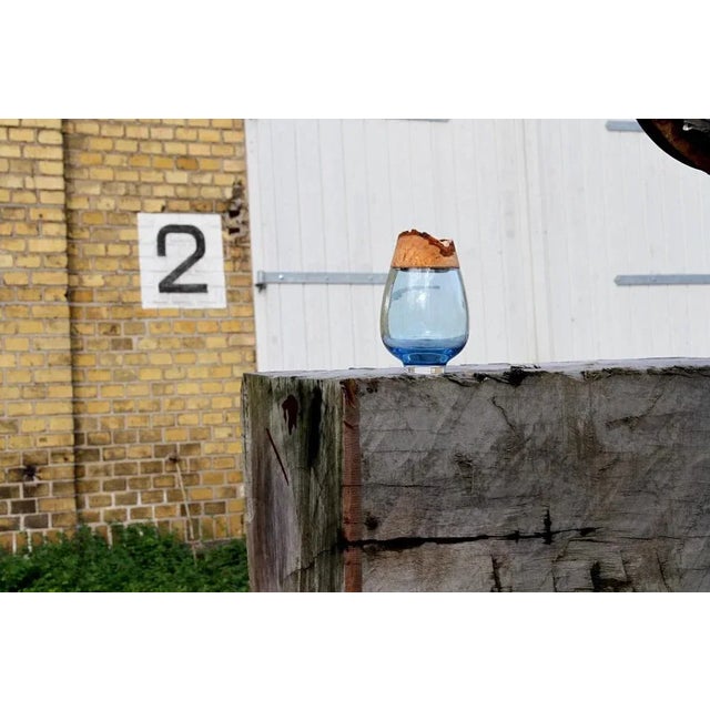 Wood Aqua Frida Stacking Vase by Pia Wüstenberg For Sale - Image 7 of 8