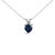 Evoke the essence of eternal elegance with this captivating pendant necklace, featuring a heart-shaped sapphire, a symbol...