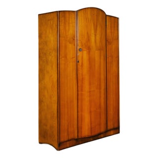 Art Deco Wardrobe in Walnut For Sale