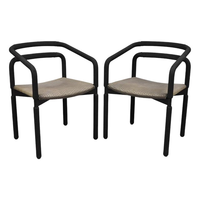 Late 20th Century Postmodern "Rubber Chairs" by Brian Kane for Metropolitan Furniture (B) - A Pair For Sale