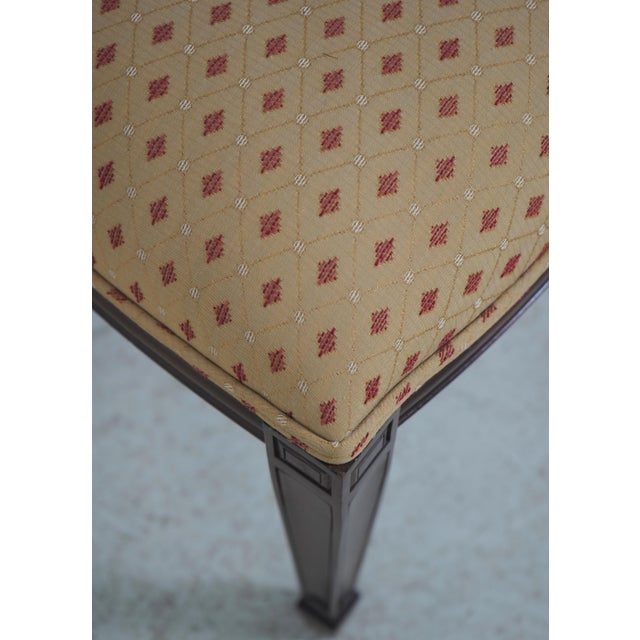 Set of 8 Maitland Smith Shield Back Mahogany Dining Room Chairs For Sale - Image 11 of 18